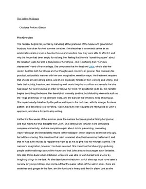 Thumbnail for Summary The Yellow Wallpaper