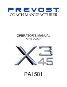 Prevost Operator Manual thumbnail
