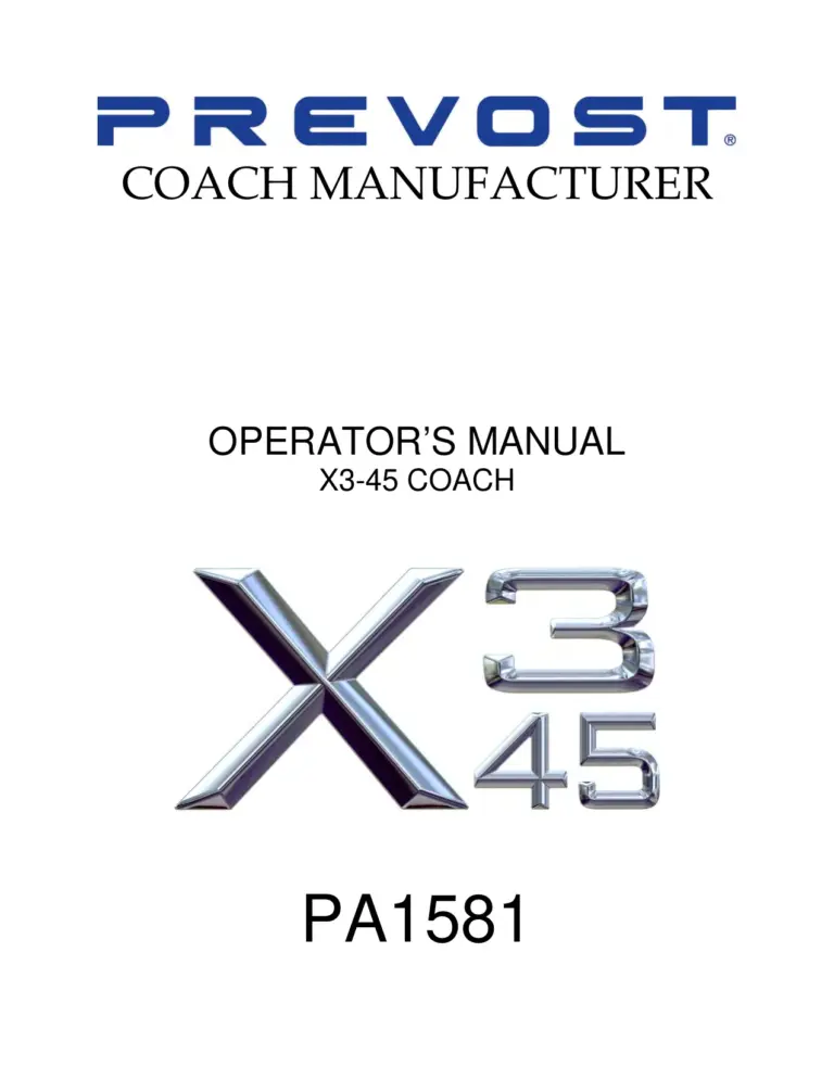 Prevost Operator Manual