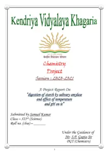 Chemistry Project Class XII (2021 22) Investigatory Project thumbnail