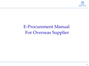 E Procurement Manual For Overseas Supplier thumbnail