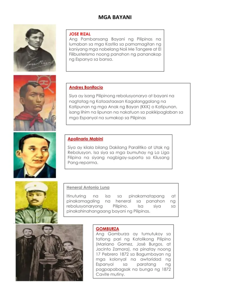 Mga Bayani