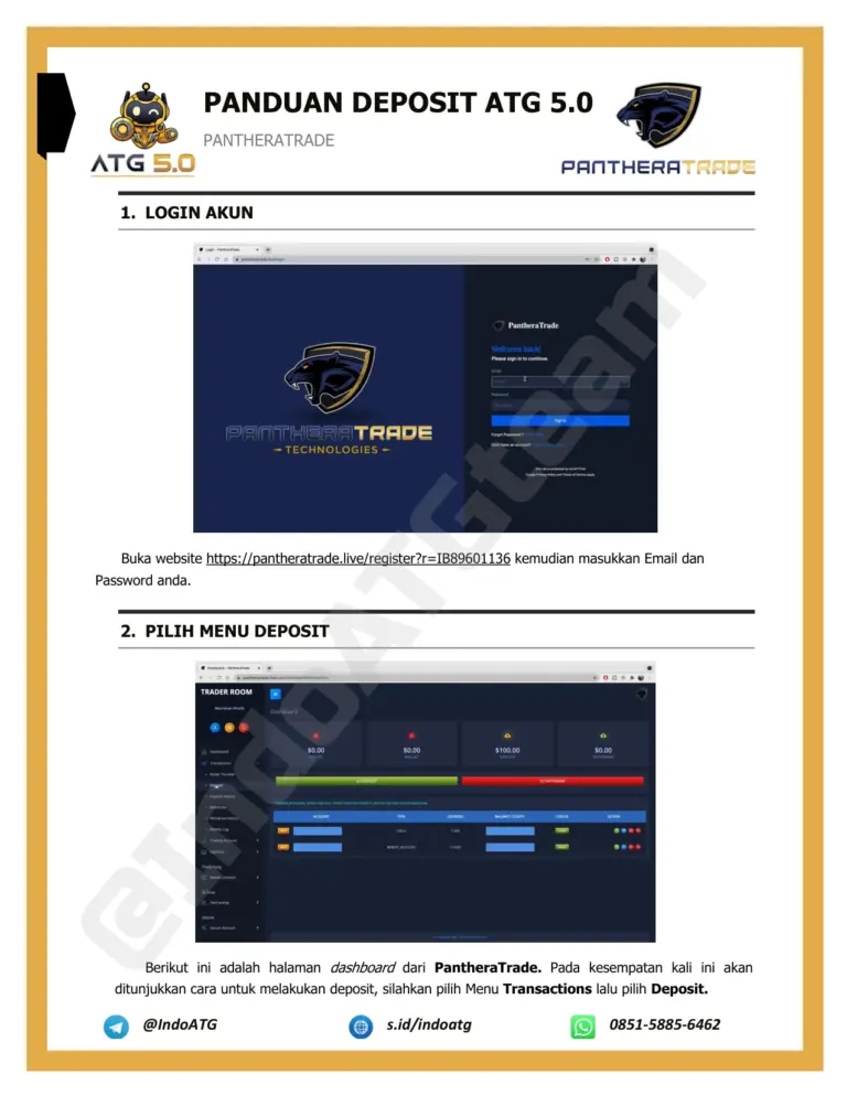 Panduan Deposit PantheraTrade (Ruhan)