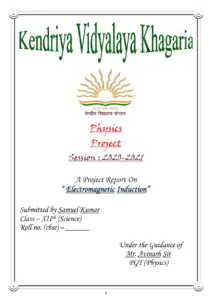 Physics Project Class XII (2021 22) Investigatory Project thumbnail