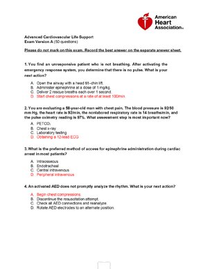 Thumbnail for ACLS Exam Version A