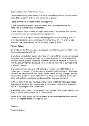 Thumbnail for Amazon Appeal Letter