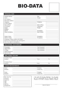 Biodata Form thumbnail