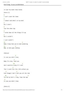 Brett Young In Case You Didn'T Know Chords (D) thumbnail