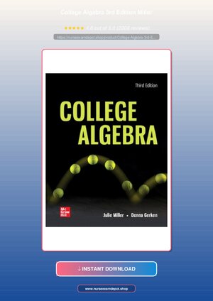 Thumbnail for College Algebra 3rd Edition Miller