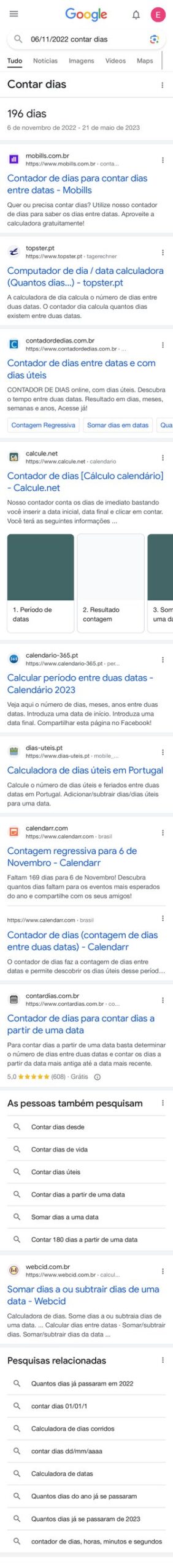 Thumbnail for Contar Dias Pesquisa Google