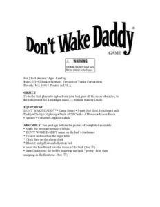 Don'T Wake Daddy Instructions thumbnail