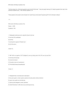 Thumbnail for EPA 608 Exam Prep Questions