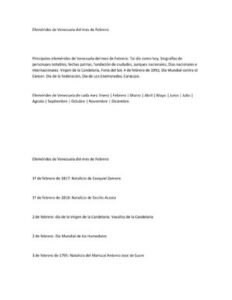 EfeméRides De Venezuela Del Mes De Febrero thumbnail