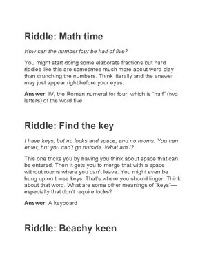 Thumbnail for Engaging Riddles For Puzzle Lovers