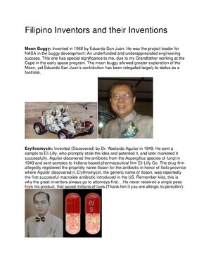 Thumbnail for Filipino Inventors And Their Inventions
