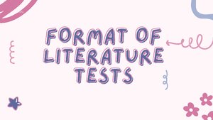 Formats Of Literature Tests thumbnail
