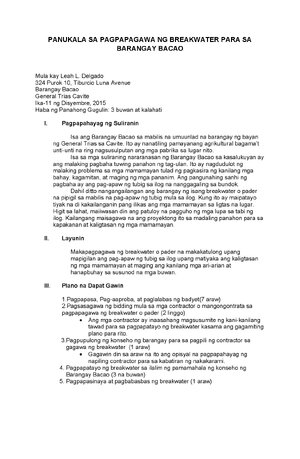 Thumbnail for Halimbawa NG Panukalang Proyekto