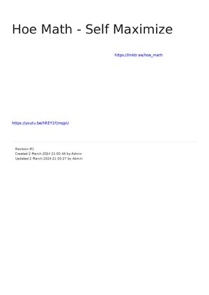 Thumbnail for Hoe Math Self Maximize