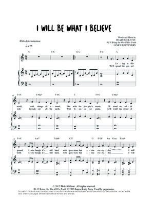 Thumbnail for I Will Be What I Believe