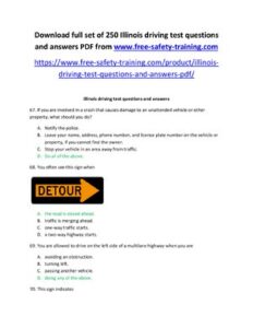 Illinois Driving Test Questions And Answers Sample thumbnail