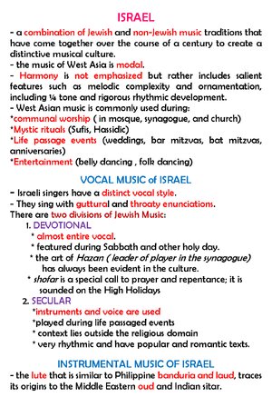 Thumbnail for Israel Vocal Music And Instruments