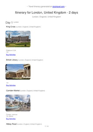 Thumbnail for Itinerary For London, United Kingdom 2 Days 2