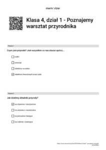 Klasa 4, Dział 1 Poznajemy Warsztat Przyrodnika WYPEŁNIONY thumbnail