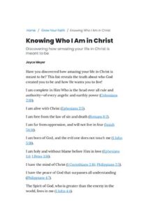 Knowing Who I Am In Christ Joyce Meyer Ministries thumbnail