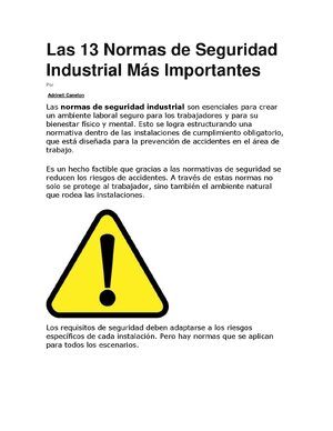 Thumbnail for Las 13 Normas De Seguridad Industrial MáS Importantes