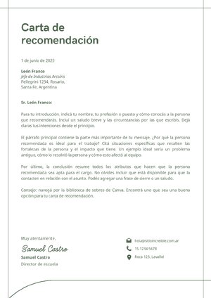 Thumbnail for Carta de recomendación