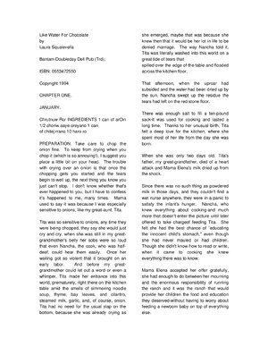 Thumbnail for Like Water For Chocolate (English) PDF