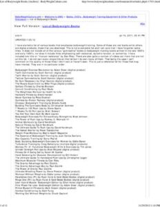 List Of Bodyweight Books (Archive) BodyWeightCulture thumbnail