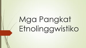 Mga Pangkat Etnolinggwistiko thumbnail