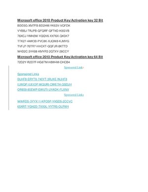 Thumbnail for Microsoft Office 2010 Product Key