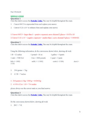 Thumbnail for Module 1 Exam Pay It Forward