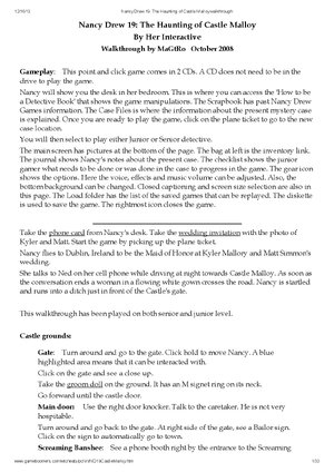 Thumbnail for Nancy Drew 19 The Haunting Of Castle Malloy Walkthrough