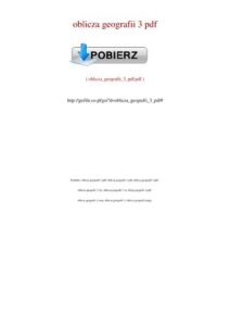 Oblicza Geografii 3 PDF thumbnail