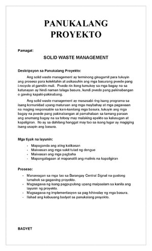 Thumbnail for Panukalang Proyekto