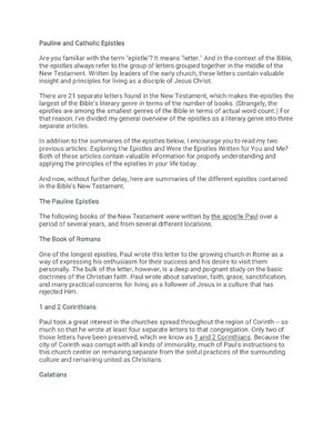 Thumbnail for Pauline And Catholic Epistles