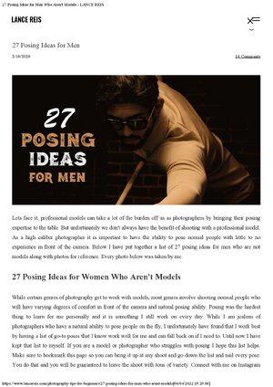 Thumbnail for Posing Tips For Non Model Men