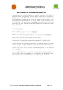 Proforma For Obtaining Duplicate Copy Of Allotment Letter Possesion Slip thumbnail