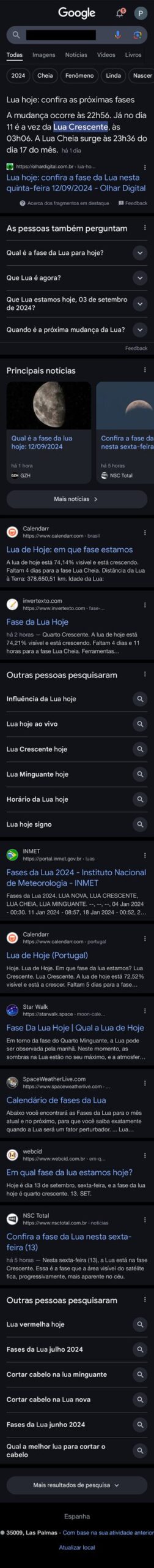 Thumbnail for Qual Lua E Hoje Pesquisa Google
