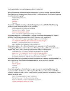 RN Targeted Medical Surgical Perioperative Online Practice 2 thumbnail