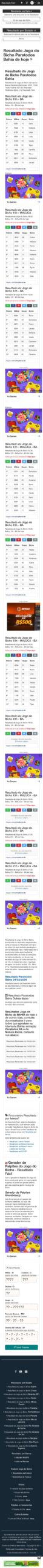 Thumbnail for Resultado Jogo Do Bicho Paratodos Bahia De Hoje
