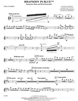 Thumbnail for Rhapsody In Blue Clarinet 1 Pa PDF