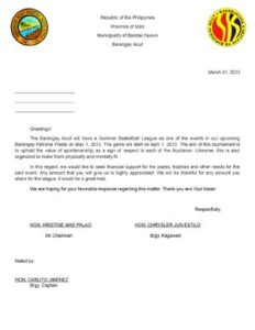Sample Of Solicitation Letter thumbnail