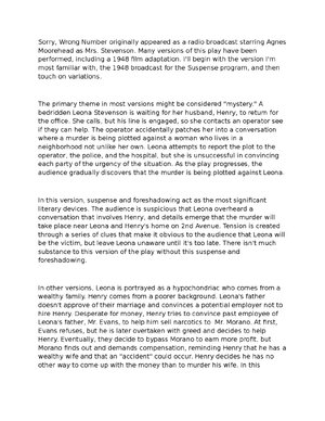 Thumbnail for Sorry Wrong Number