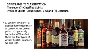Spirits And Its Classification The Seven (7) Classified Spirits Types Of Spirits Liquors (Nos. 1 6) And (7) Liqueurs thumbnail
