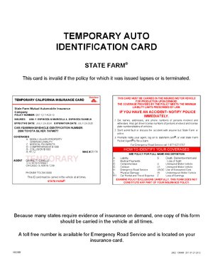 Thumbnail for State Farm Insurance Card 1 1