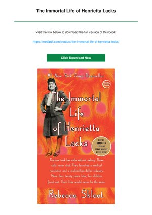 Thumbnail for The Immortal Life Of Henrietta Lacks Academic PDF Download